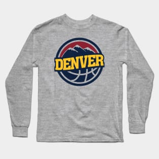 Retro-Inspired Denver Basketball Logo Long Sleeve T-Shirt